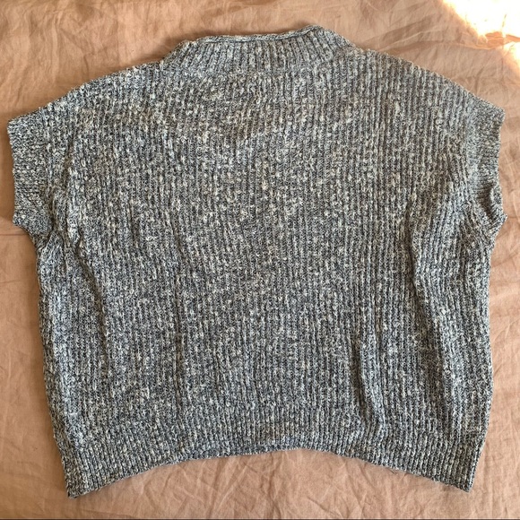 Anthropologie Field Flower Short-Sleeve, Knit Mock Neck Sweater - Picture 2 of 3